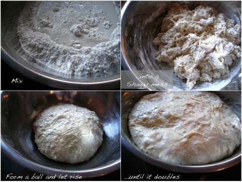 Focaccia dough steps